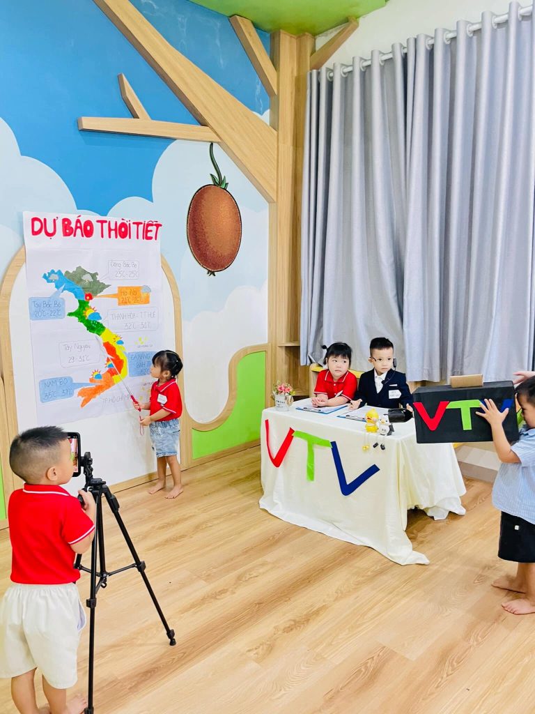 Trải Nghiệm Tuyệt Vời: Các Bé Kiwi Hoá Thân Phóng Viên Dự Báo Thời Tiết